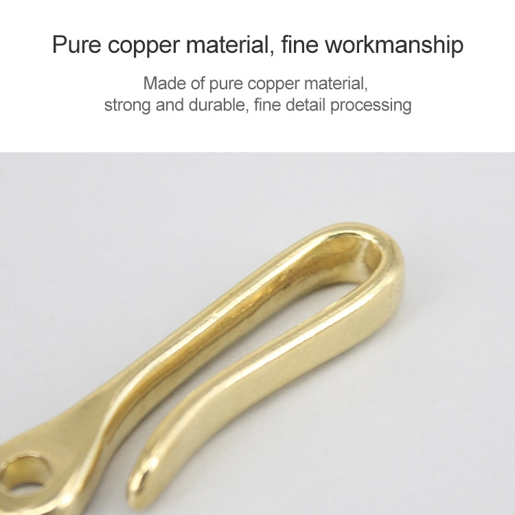 Retro Solid Brass Key Chain Key Ring Belt U Hook Wallet Chain Fish Hook, 4.8cm with Copper Rin, 6cm with Copper Rin, 4.8cm without Copper Rin, 6cm without Copper Rin