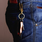 Retro Solid Brass Key Chain Key Ring Belt U Hook Wallet Chain Fish Hook, 4.8cm with Copper Rin, 6cm with Copper Rin, 4.8cm without Copper Rin, 6cm without Copper Rin