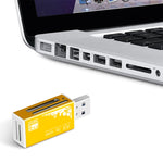 قارئ بطاقات ذاكرة متعدد الوظائف 1 في متعدد لبطاقات Memory Stick Pro Duo وMicro SD وTF وM2 وMMC وSDHC MS