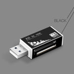 قارئ بطاقات ذاكرة متعدد الوظائف 1 في متعدد لبطاقات Memory Stick Pro Duo وMicro SD وTF وM2 وMMC وSDHC MS