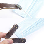 Adjustable Face Mask Ear Band Rope Anti-slip PU Leather Extension Buckle Hood