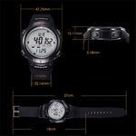 SYNOKE 61576 Life Waterproof LED Sports Watch for Men, Black, Gray