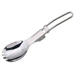 2 PCS Outdoor Camping Hiking Stainless Steel Metal Fork Spoon Tableware Cookout Picnic Folding Spork