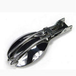 2 PCS Outdoor Camping Hiking Stainless Steel Metal Fork Spoon Tableware Cookout Picnic Folding Spork