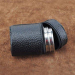 4 in 1 70ml Outdoor Camping Tableware Travel Cups Set Picnic Supplies Stainless Steel Wine Beer Cup Whiskey Mugs PU Leather