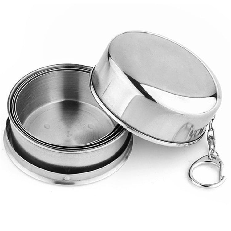 Stainless Steel Camping Folding Cup Traveling Outdoor Camping Hiking Mug Portable Collapsible Cup, S 60ML, M 150ML, L 250ML