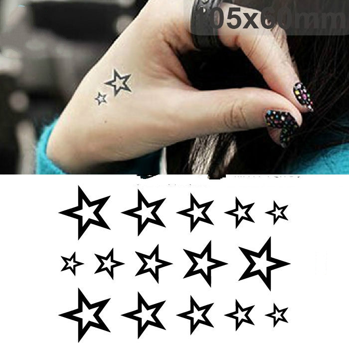 10 PCS Classic Black  Waterproof Temporary Tattoo Sticker