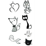 10 PCS Classic Black  Waterproof Temporary Tattoo Sticker