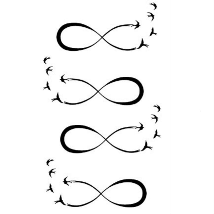 10 PCS Classic Black  Waterproof Temporary Tattoo Sticker