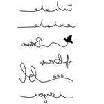 10 PCS Classic Black  Waterproof Temporary Tattoo Sticker