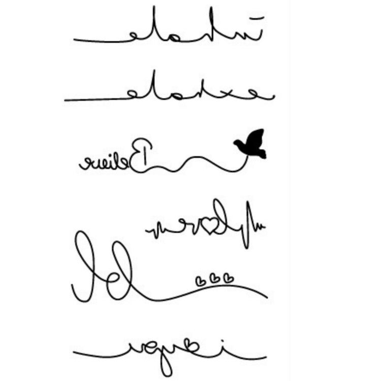 10 PCS Classic Black  Waterproof Temporary Tattoo Sticker