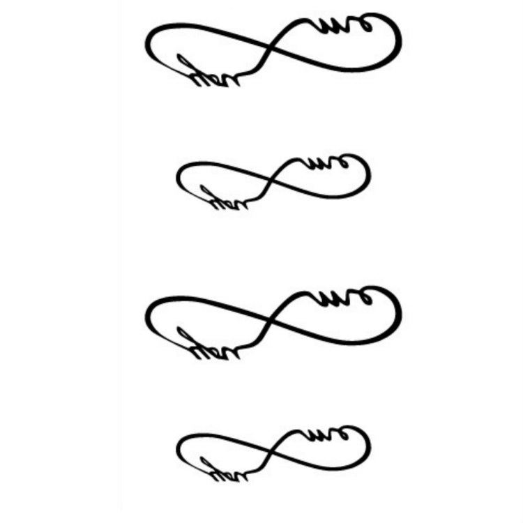 10 PCS Classic Black  Waterproof Temporary Tattoo Sticker