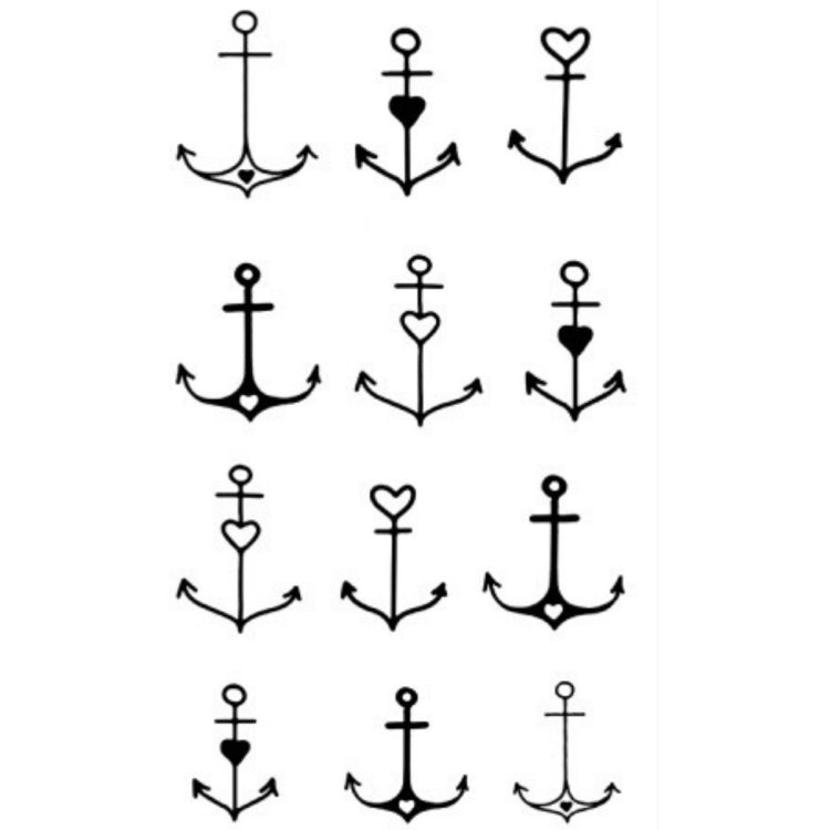 10 PCS Classic Black  Waterproof Temporary Tattoo Sticker