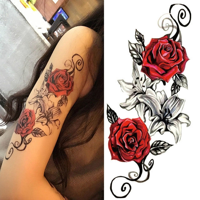 2 PCS Small Full Arm Temporary Waterproof Tattoo Stickers