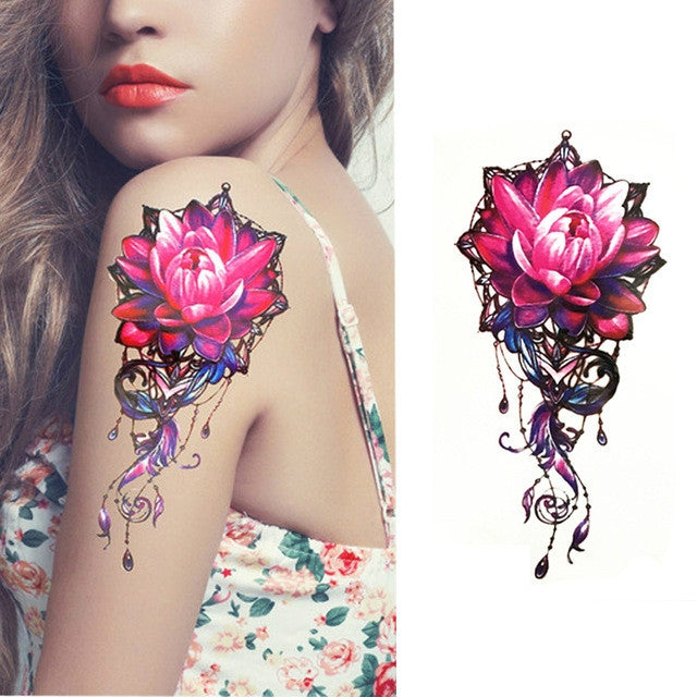 2 PCS Small Full Arm Temporary Waterproof Tattoo Stickers