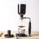 Classic Siphon Coffee Pot Black Handle Glass Syphon Pot for 5 People, Size:37.5x11.3cm, Coffee Pot with Handle