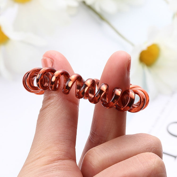 10 PCS Multicolor Elastic Hair Bands Spiral Shape Ponytail Hair Ties Rubber Band Hair Rope Telephone Wire Hair Accessories