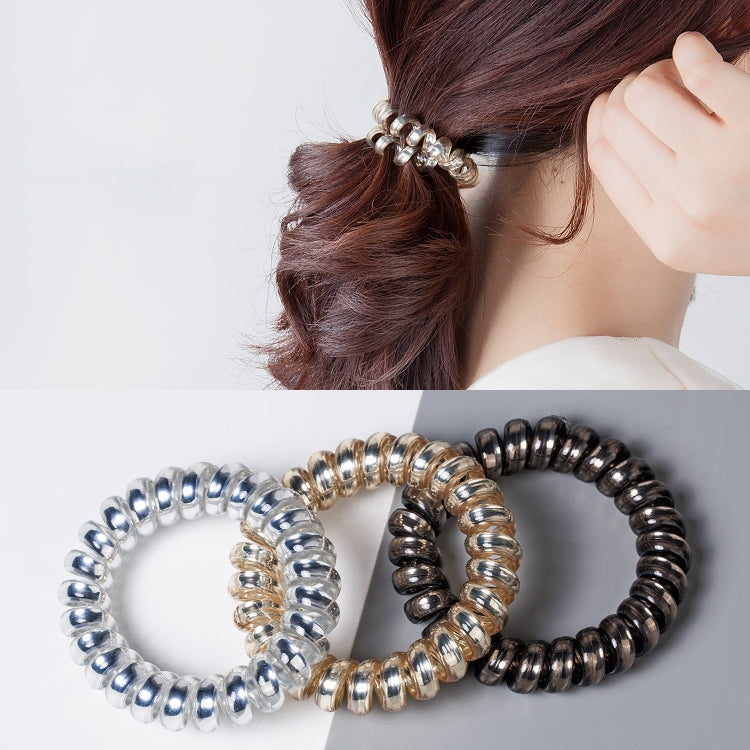 10 PCS Multicolor Elastic Hair Bands Spiral Shape Ponytail Hair Ties Rubber Band Hair Rope Telephone Wire Hair Accessories