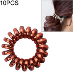 10 PCS Multicolor Elastic Hair Bands Spiral Shape Ponytail Hair Ties Rubber Band Hair Rope Telephone Wire Hair Accessories