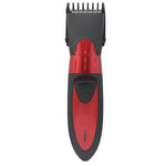 Waterproof Electric Hair Clipper Rechargeable Hair Trimmer Hair Cutting Machine Haircut Beard Trimer, Red, Grey