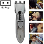 Waterproof Electric Hair Clipper Rechargeable Hair Trimmer Hair Cutting Machine Haircut Beard Trimer, Red, Grey