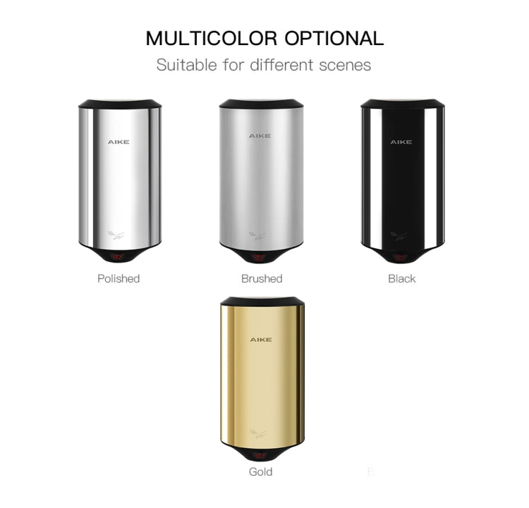 304 Stainless Steel Automatic SensorJet Hand Dryer High Speed Airflow for Home Hotel Airport Hands Drying Machine