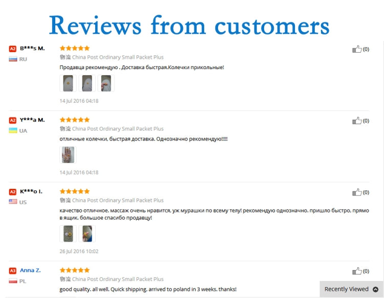 20 PCS Finger Massage Ring Body Massager Relax Hand Massage