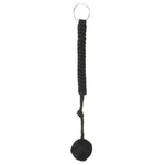 Outdoor Security Protection Black Monkey Fist Steel Ball Bearing Self Defense Lanyard Survival Key Chain