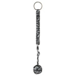 Outdoor Security Protection Black Monkey Fist Steel Ball Bearing Self Defense Lanyard Survival Key Chain