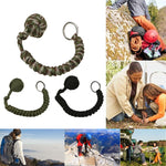 Outdoor Security Protection Black Monkey Fist Steel Ball Bearing Self Defense Lanyard Survival Key Chain