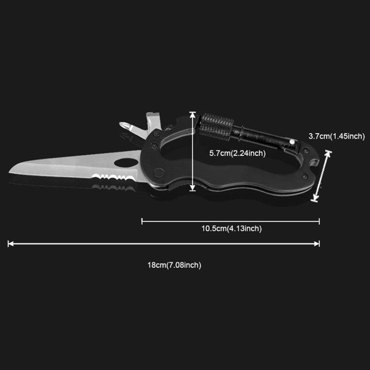 External Multi-function Carabiner D-type Hanging Keychain, D-type Carabiner