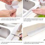 Durable PVC Material Waterproof Mold Proof Adhesive Tape  Kitchen Bathroom Wall Sealing Tape, 3.8cm x 3.2m, 2.2cm x 3.2m