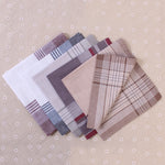 Multicolor Plaid Stripe Men Pocket Squares Business Chest Towel Handkerchiefs  100% Cotton