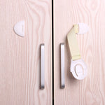 10 PCS/Lot Child Lock Protection Of Children Locking Doors For Children Safety Kids Plastic Lock, 10 PCS  White