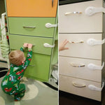 10 PCS/Lot Child Lock Protection Of Children Locking Doors For Children Safety Kids Plastic Lock, 10 PCS  White