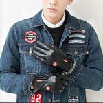 Cycling Gloves Full Finger Neoprene PU Breathable Leather Warm Winter Outdoor Sports Gloves, XL, L, M