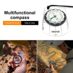 Professional Mini Compass Map Scale Ruler Multifunctional Equipment Outdoor Hiking Camping Survival, Mini