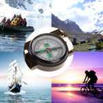 Portable Folding Army Green Lens Compass Multifunction Mini Camping Climbing Outdoor Tool, Army Green