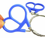 Outdoor Camping Hiking Pocket Saw Wire Travel Emergency Survive Tool Stainless Steel Wire Kits, Hand Saw (Blue)