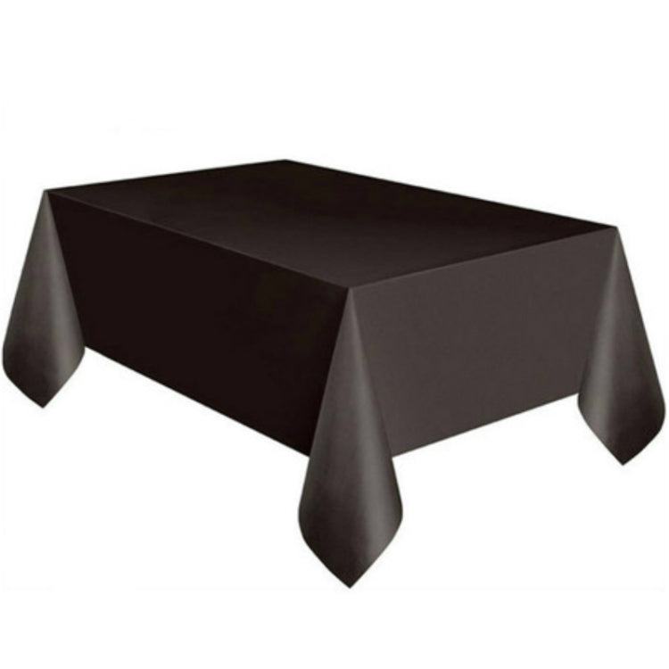 Disposable Plastic Tablecloth Solid Color Wedding Birthday Party Table Cover Rectangle Desk Cloth Wipe Covers