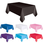 Disposable Plastic Tablecloth Solid Color Wedding Birthday Party Table Cover Rectangle Desk Cloth Wipe Covers