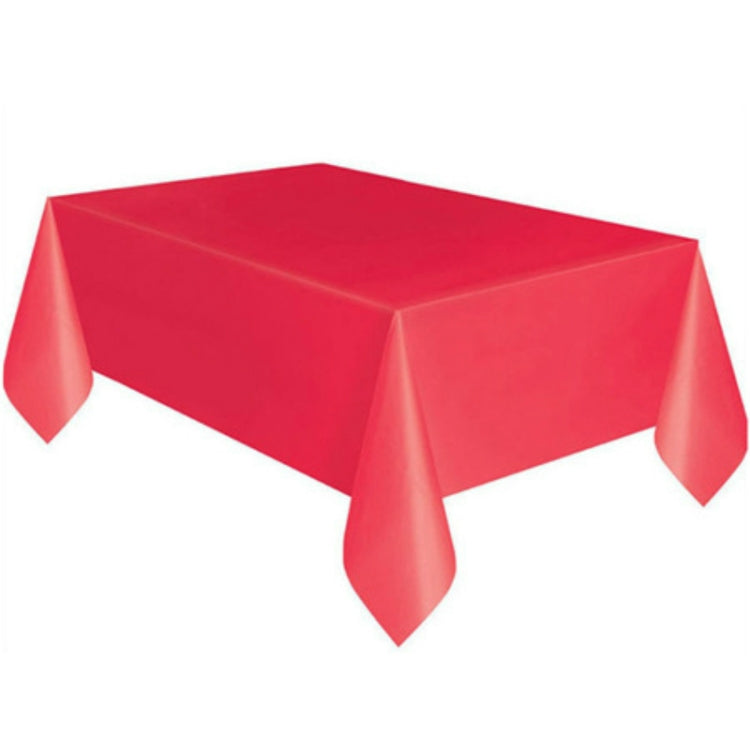 Disposable Plastic Tablecloth Solid Color Wedding Birthday Party Table Cover Rectangle Desk Cloth Wipe Covers