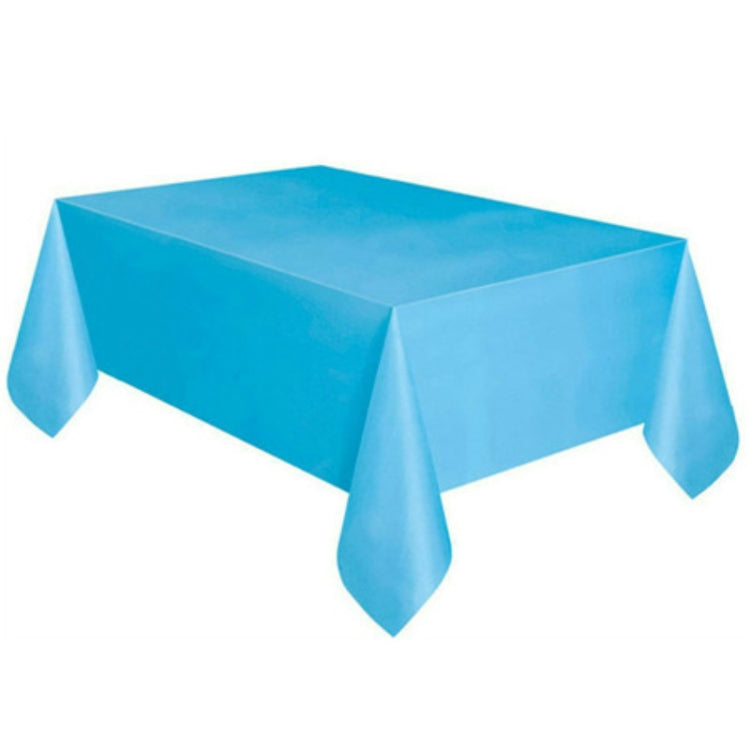 Disposable Plastic Tablecloth Solid Color Wedding Birthday Party Table Cover Rectangle Desk Cloth Wipe Covers