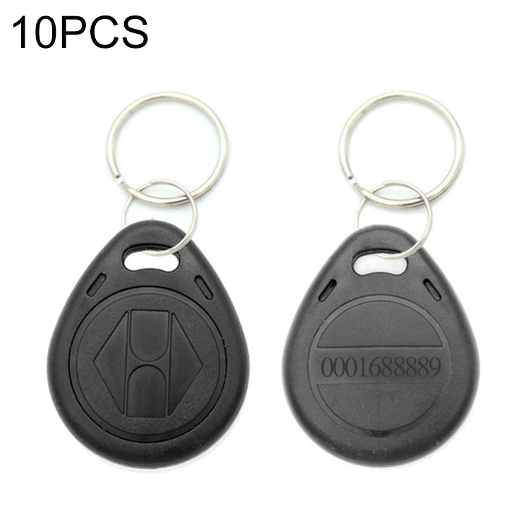 10 قطع شريحة بطاقة تعريف قريبة 125 كيلو هرتز TK/EM4100 مع سلسلة مفاتيح وخاتم مفاتيح