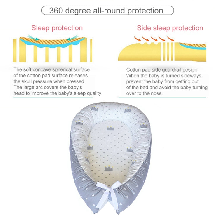 Baby Nest Bed Crib Portable Removable and Washable Crib Travel Bed Cotton Cradle for Children Infant Kids