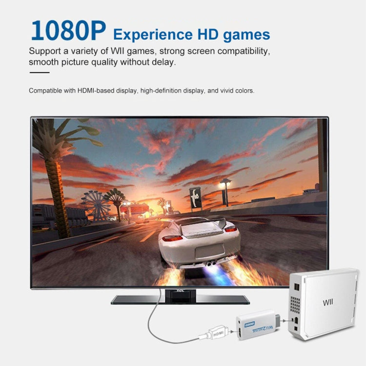 Nintendo  Wii Hassle Free Plug and Play for Wii to HDMI 1080p Converter Adapter Wii2hdmi 3.5mm Audio Box Wii-link, To HDMI 1080p Converter Adapter