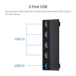 2 PCS PS4 Slim Extend USB Adapter Accessories for Play Station 4 Slim Console USB HUB 3.0 High Speed, for PS4 Slim