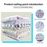Soft Flannel Pet Blanket Dots Printed Breathable Bed Mat Warm Pet Sleeping Cushion Cover for Pet Dog Cat, S, M, L