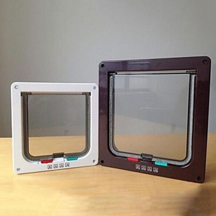 Porte pour animaux de compagnie avec battant de sécurité verrouillable à 4 positions pour chien, chat et chaton, fixation murale, pour petits animaux (chien, chat, chat)