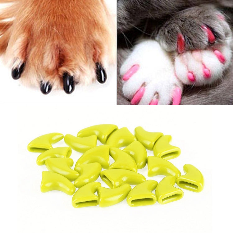 20 PCS Silicone Soft Cat Nail Caps / Cat Paw Claw / Pet Nail Protector/Cat Nail Cover, XS, S, L